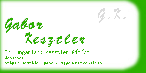 gabor kesztler business card